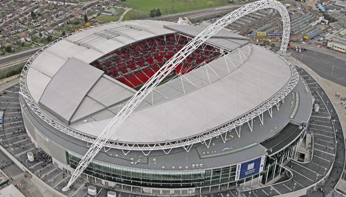 Stadion finale Champions League 2023/24: Wembley Stadion in Londen