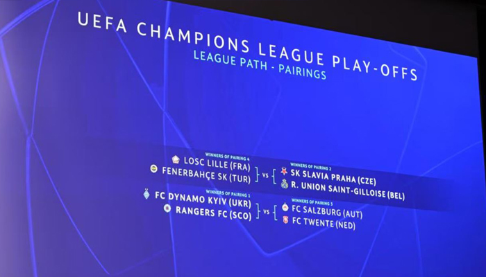 Loting play-offs Champions League